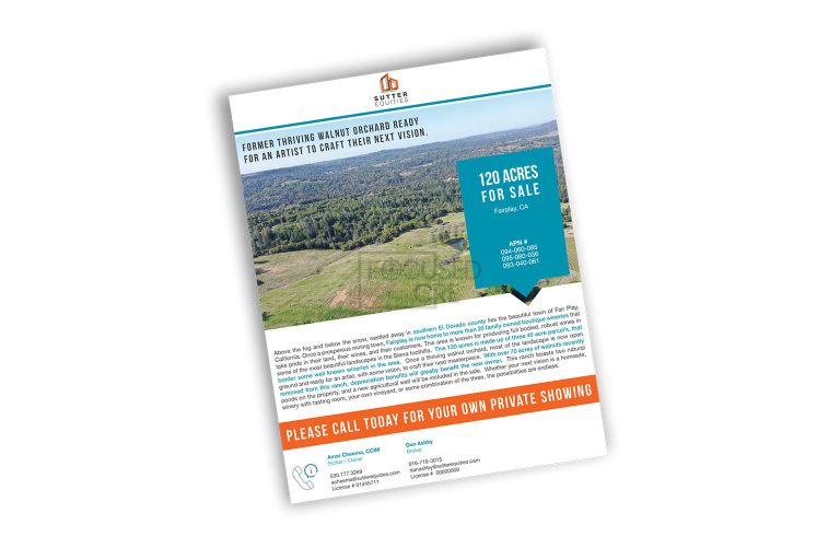 CRE Flyer free template (120 Acres For Sale)