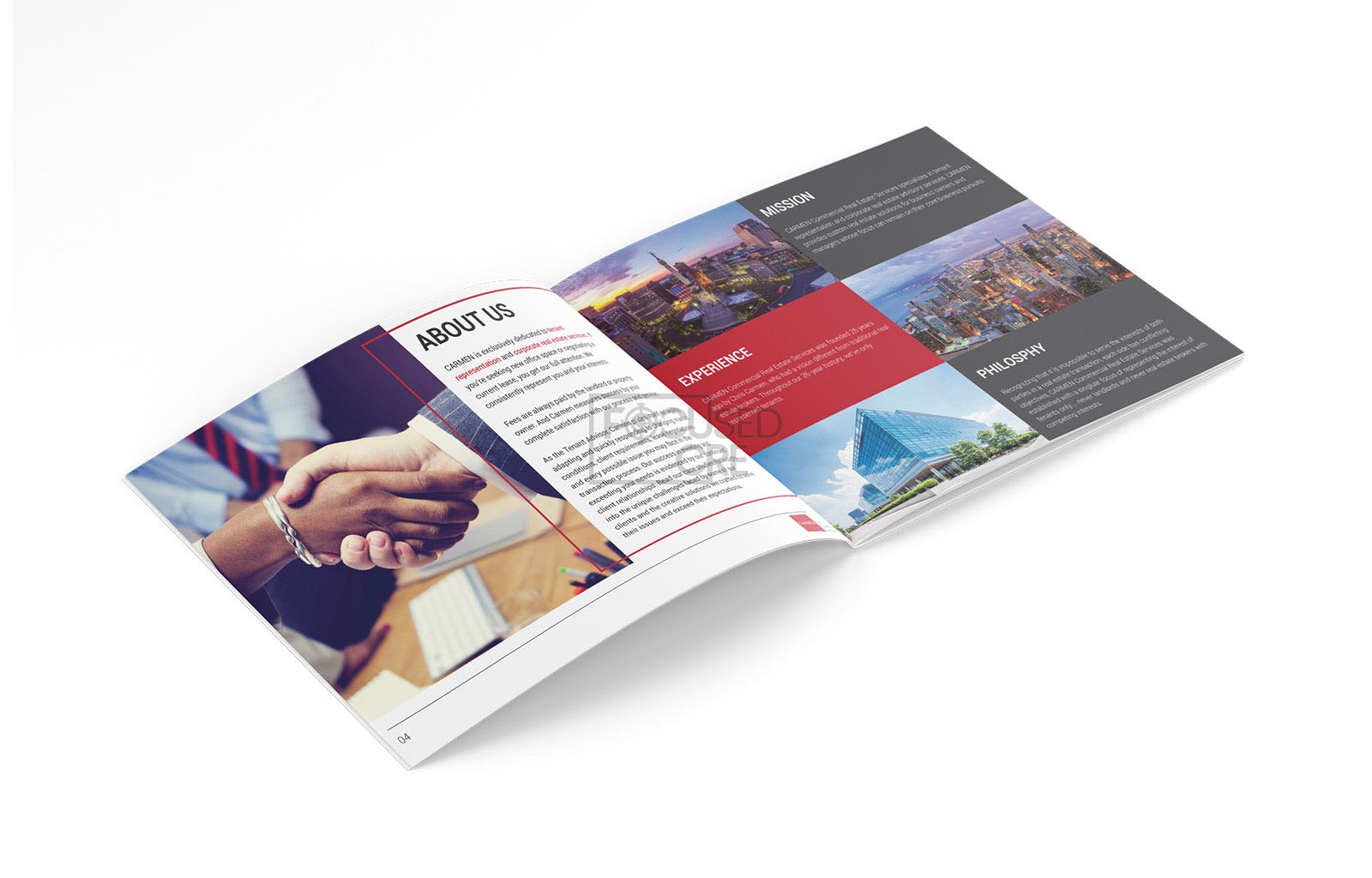 Interstate Brochure template About Us Page Design
