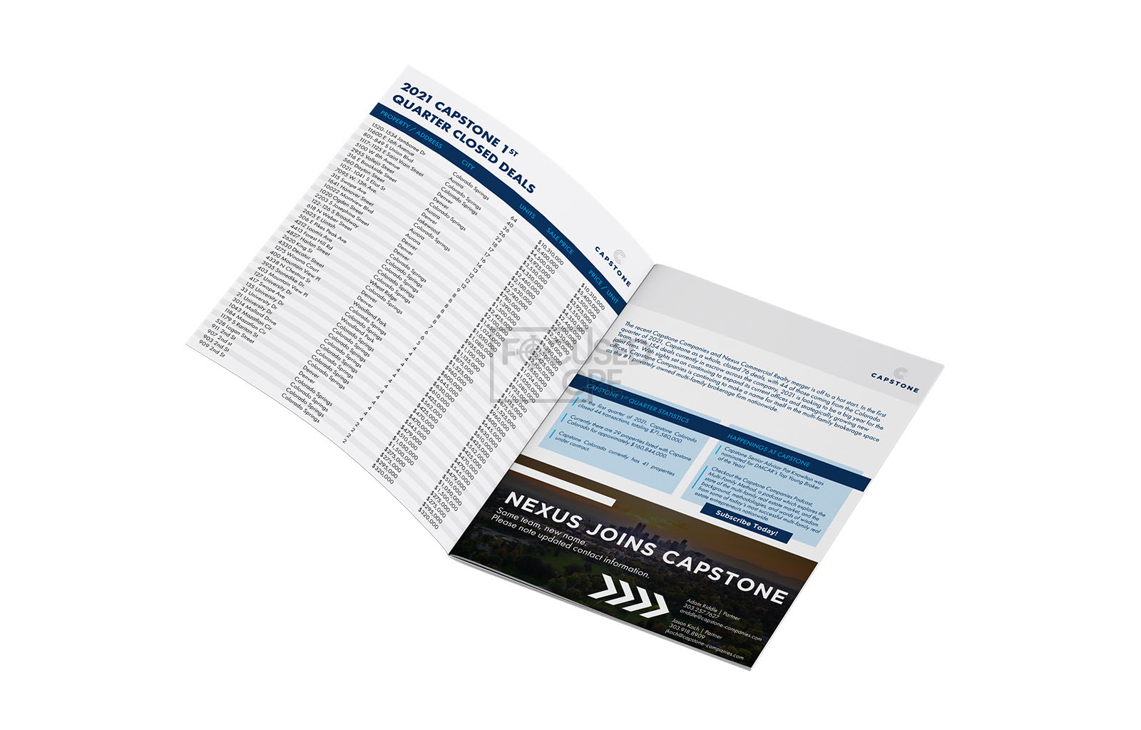 Quarterly Reports Newsletter CRE template design