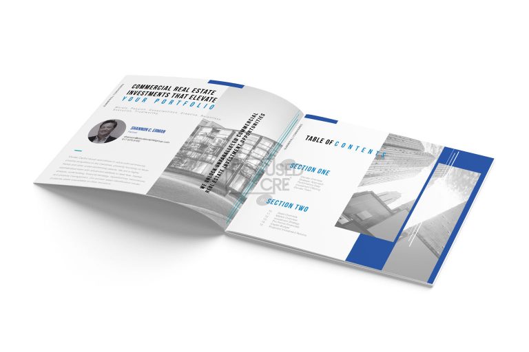 SUMMERHILL TOWNHOMES brochure template White & Blue Contrast