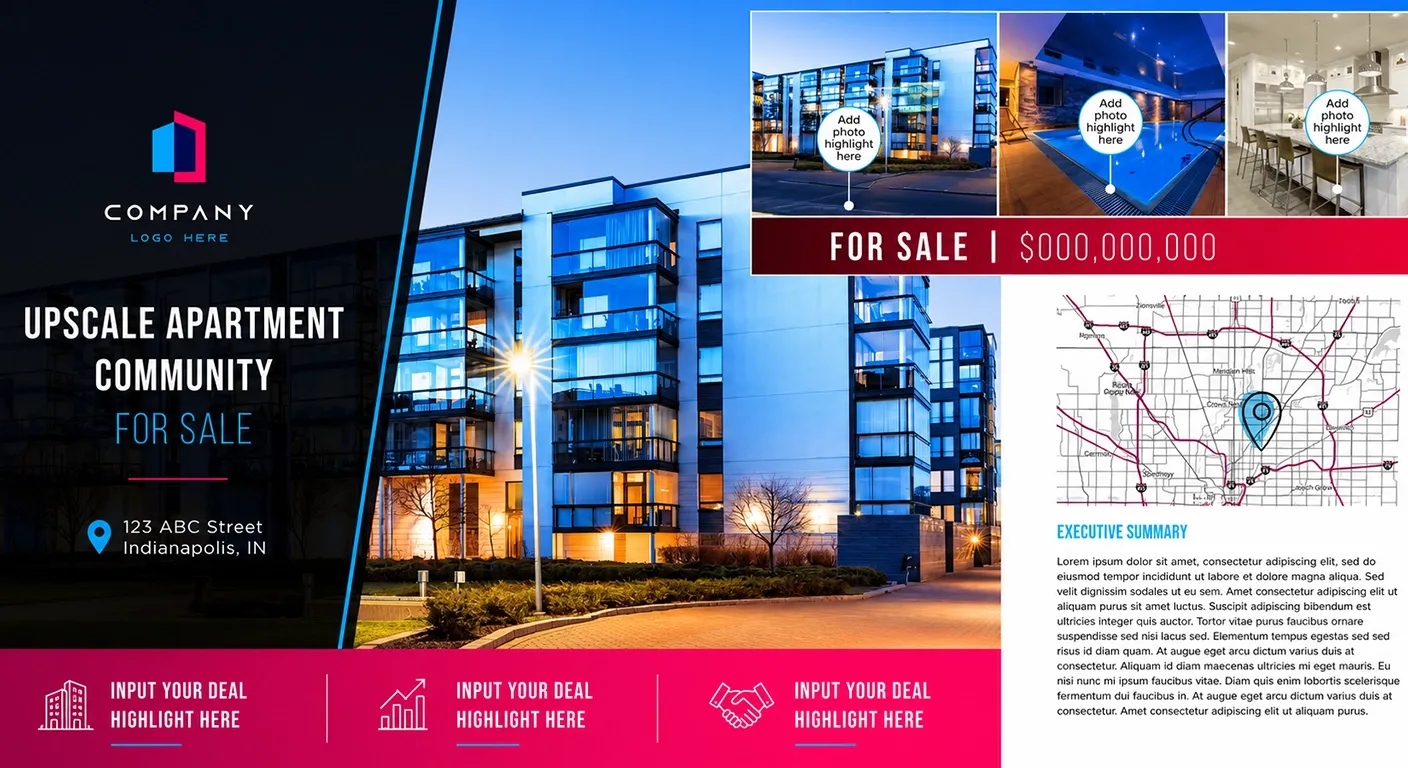Free Offering Memorandum Template (InDesign) for Commercial Real Estate